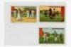 Chocolat Meurisse. Full set of six numbered French trade cards c. 1910 depicting colour scenes of various sports including Hockey, Lawn Tennis, Polo, Golf, Croquet, Lawn Tennis and Football. Sold with a similar colour card for 'Era Margarine', (Belgium?), - 3