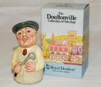 Royal Doulton. Doultonville Collection toby jug of 'Major Green. The Golfer'. 1985. 4.25" tall, in original box. VG