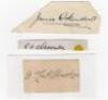 Golf signatures. Two nice signatures in ink of golfers on pieces. Signatures are James Ockenden and Charles Whitcombe. Sold with one other unidentified signature on piece laid to small card. Qty 3. VG