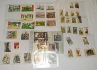 Gold cigarette and trade cards c.1920s onwards. Approx. one hundred mixed odd golf cigarette and trade cards, with some other sports. Series and issuers include 'Jersey then and now', 'Modern Beauties', 'ERA Margarine, 'Turf', Major Drapkin, Ardath, Dunca