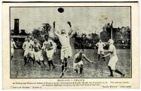 England v France 1907. Mono printed action postcard from the test match played at Richmond. England beat France 41-13. Postcard by Daily Mirror. 'Current Events' series 6. Good condition - rugby