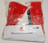 Manchester United. Commemorative pack given to every supporter who attended the Manchester United v Manchester City Derby played in February 2008 to mark the 50th Anniversary of the Munich Air Disaster. The pack comprises a red, white and black scarf, rep