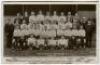 Tottenham Hotspur F.C. 1905/06. Rare early mono real photograph postcard of the team playing staff and officials, standing and seated in rows, with title 'Tottenham Hotspur F.C. 1905-06' and players names to lower border. Copyright by Rapid Photo, W. Clem