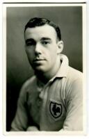 Herbert Hodgkinson. Tottenham Hotspur 1930-1931. Mono real photograph postcard of Hodgkinson, half length, in Spurs shirt. W.J. Crawford of Edmonton. Very good condition Postally unused - football