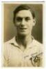 Alfred Jennings. Tottenham Hotspur 1923-1924. Excellent mono real photograph postcard of Jennings, half length, in Spurs shirt. Very nicely signed in ink 'Yours sincerely, Alf Jennings'. 'W.J. Crawford of Edmonton'. Very good condition Postally unused. A