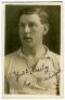 Roy MacDonald. Tottenham Hotspur 1920-1921. Sepia real photograph postcard of MacDonald, half length, in Spurs shirt. Signed in ink 'Yours truly'. W.J. Crawford of Edmonton 1920. Very good condition Postally unused. A rarely seen signed postcard - footba