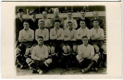 Tottenham Hotspur F.C. Reserves 1933/34. Mono postcard size real photograph of the reserve team, standing and seated in rows. Albert Wilkes & Son, West Bromwich. Very good condition - football