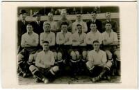 Tottenham Hotspur F.C. Reserves 1933/34. Mono postcard size real photograph of the reserve team, standing and seated in rows. Albert Wilkes & Son, West Bromwich. Very good condition - football