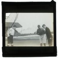 F.A. Cup 1898/99. Sheffield United v Liverpool, F.A. Cup semi-final replay, Burnden Park, Bolton, 18th March 1899. Original glass positive from the F.A. Cup semi-final replay of the captains, Ernest Needham (Sheffield United) and Harry Storer (Liverpool),