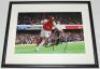 Arsenal F.C. signed photographs. Four colour framed and glazed photographs including a photomontage of the three scorers, Brian Talbot, Frank Stapleton and Alan Sunderland, and the captain, Pat Rice holding aloft the trophy when Arsenal won the F.A. Cup i - 2