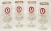 World Cup 1966. Four original Watney Mann drinking glasses produced to commemorate the World Cup in England 1966. The glasses with 'World Cup Willie' colour logo to centre and the wording 'Watney Mann. World Cup Ale' to circular red border. Copyright F.A.