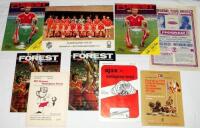 Nottingham Forest F.C. European Cup Champions 1979/80. Full set of eight home and away programmes and the final for all matches played by Nottingham Forest in the competition. Programmes are 1st Round v Oster (Sweden), 19th September & 3rd October 1979 (F