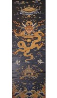 An Embroidered Dragon Panel Qianlong Period