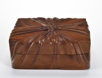 A Carved Boxwood Rectangular Box Qing Dynasty