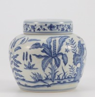 A Blue and White Jar with Cover Ming Style