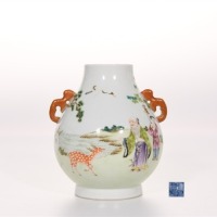 A Famille Rose Zun Vase Qianlong Mark