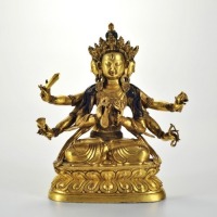 A Tibetan Gilt-bronze Seated Bodhisattva