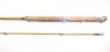 A Hardy "Wye" 2 piece cane light salmon fly rod, 11', crimson silk wraps, sliding alloy screw grip reel fitting, lockfast joint, 1957, in bag
