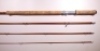 A good Hardy "Angel" 4 piece carbon salmon fly rod, 15', #10, gold silk wraps, alloy screw grip reel fitting, light use only, in bag and alloy tube with outer bag