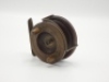 A scarce Hardy Nottingham 3" centre pin reel, walnut drum with twin horn handles mounted on brass elliptical plates, central well recess and brass telephone release latch, Bickerdyke line guide, starback stancheon foot with sliding optional check button a