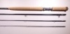 A good Thomas & Thomas "DH 1208-4" 4 piece carbon light salmon fly rod, 12', #8, blue silk wraps, anodised screw grip reel fitting, only very light user, in bag and alloy tube