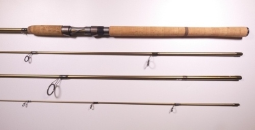 A Shimano 6000 XTEA bait runner reel and spare spool, an Abu "Salmo Seeker" 4 piece carbon spinning trod, 9', 12-28g, light use, in tube, a pair of "Willie the Gillie" mother o'pearl 2 ½" brass spinning baits in wooden presentation case, a collection of 
