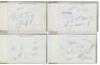 County autographs 1948. A large brown leather autograph album nicely signed by members of County teams for the 1948 season, arranged one county to a page. All signed to the page except where stated, the majority in ink, some in pencil. Counties are Warwic
