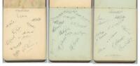 County autographs 1939. A large maroon leather autograph album nicely signed by members of County teams for the 1939 season, arranged one county to a page, all signed to the page, the majority very nicely signed in ink, some in pencil. Counties are Worces