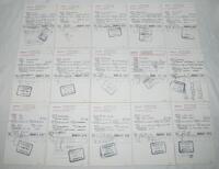 South Africa 1999. Fifteen original immigration landing cards, each signed by the respective South Africa cricketer, and date stamped by the immigration office. Signatures are Jacques Kallis, Derek Crookes, Steven Ellworthy, Alan Dawson, Gary Kirsten, Lan