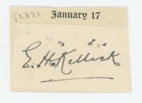 Ernest Harry Killick. Sussex 1893-1913. Signature in ink of Killick on piece laid down to small card. Slight smudging to signature otherwise in good/ very good condition - cricket