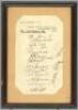 'The Australians 1926'. Page on Surrey County Cricket Club headed notepaper, nicely and fully signed in black ink by all sixteen members of the Australian touring party. Signatures are Collins, Andrews, Mailey, Macartney, Bardsley, Oldfield, Woodfull, Gre