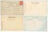 Australia tours to England 1921-1956. Four original postcards of Australian touring parties to England. Includes mono postcards of the 1921 and 1926 teams, both by T. Bolland, Southall. Also two mono real photograph postcards of the 1930 team (J. Smith Bo - 2
