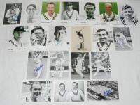 Signed cricket postcards 1960s-1990s. A good selection of signed postcards with the odd collector's card, each signed by the featured player. Earlier signatures, some signed in later years, include Illingworth, Bailey, Cowdrey, Underwood, Denness etc. Oth