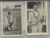 England Test and County cricketers 1900s-1950s. Black folder comprising a collection of forty postcards with the odd photograph of England Test and county cricketers. Early postcards feature Hirst, Rhodes, Jessop, Tyldesley, Fry, Woolley, Hearne, Barnes, - 4