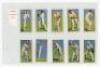 Cigarette cards 1929-1931. Three full sets of cards. United Tobacco (South Africa), 'Springbok Rugby and Cricket Teams' 1931. Full set of forty seven large format numbered cards. Age toning to some backs, odd card with slight rounding to corners, otherwis - 5
