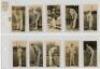 Cricket cigarette cards 1921 onwards. A good selection of loose cards. Complete sets are Godfrey Phillips 'County Cricket Badge' silks 1938 (full set of 17). W.D. &amp; H.O. Wills 'English Cricketers' New Zealand issue 1926 (25), and 'Cricketers' 1928 sec - 2