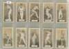Cricket cigarette cards 1928 onwards. A good selection of loose cards. Complete sets are W.A. &amp; A.C. Churchman 'Famous Cricket Colours' 1928 (full set of 25). W.D. &amp; H.O. Wills 'Cricketers' 1928 second series (50). John Players &amp; Sons 'Cricket - 6