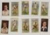 Cricket cigarette cards 1928 onwards. A good selection of loose cards. Complete sets are Major Drapkin &amp; Co. 'Australian and English Test Cricketers' 1928 (full set of 40). Wills &amp; Co. 'Cricketers' 1928 second series (50). John Players &amp; Sons - 2