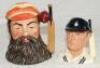 W.G. Grace. Large Royal Doulton ceramic caricature toby jug of W.G. Grace wearing M.C.C. cap, with cricket bat and ball handle. Approx 7" tall. 1996. Sold with 'The Hampshire Cricketer'. Royal Doulton. Produced by Hampshire C.C.C. 1985. Limited editi - 3
