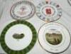 Commemorative plates. A selection of fifteen commemorative plates including Essex C.C.C. Centenary 1876-1976 (Edwardian), Essex C.C.C. County Champions 1979 (Coalport), New Zealand v England 2nd Test, Lancaster Park 1987 (Paragon), M.C.C. Bicentenary 1787 - 2
