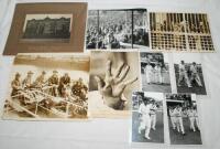 The Ashes. England v Australia Tests, tours and players 1921-1964. A good mixed selection of over sixty original mono press photographs, some restrikes, of match action, individual player portraits etc. from Ashes series in England and Australia. Scenes d
