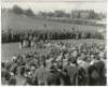 George Gunn. Nottinghamshire &amp; England 1902-1932. Two mono restrike images from originals taken at Trent Bridge of a presentation made to Gunn to celebrate his fiftieth birthday in 1929. One photograph is a general view of the ground with large crowds