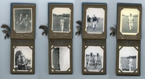 Yorkshire, England and New Zealand, Headingley 1948 &amp; 1949. Small 'Snapshots' photograph album comprising thirty two candid mono photographs of Yorkshire players, also from the 1st Test, England v New Zealand, Headingley, 11th- 14th June 1949, all nic