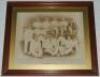 Lancashire C.C.C. 1881, 1884 and 1889. Three good decorative mono reproduction photographs of the 1881, 1884 and 1889 Lancashire teams. Players' featured include Nash, Royle, Pilling, Barlow, Watson, Hornby, H. Steele, Taylor, Whitehead etc. Each photogra - 3