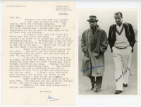 Kenneth Cranston. Lancashire &amp; England 1947-1948. One page handwritten personal letter from Don Bradman to Cranston, the letter on Sir Donald Bradman A.C. 2 Holden Street letterhead and dated 3rd February 1984. Bradman replies to a letter sent by Cran