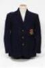 Kenneth Cranston. Lancashire &amp; England 1947-1948. Lancashire C.C.C. first eleven cricket blazer worn by Cranston during his first class playing career with the club. The navy blue blazer with beautifully embroidered emblem of the red rose of Lancashir