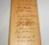 England, New Zealand and Counties 1973. Gunn &amp; Moore 'The County' full size cricket bat signed to the face by eleven members of the England Test team and ten members of the New Zealand touring party. England signatures are Illingworth (Captain), Boyco - 3