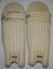 Stephen Fleming. New Zealand. A pair of Gunn &amp; Moore 'Autograph' cricket pads used by Fleming in his playing career. One pad signed in thick black ink, 'Best wishes, Stephen Fleming'. Some wear, otherwise in good condition - cricket
