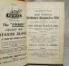 Wisden Cricketers' Almanack 1910. 47th edition. Bound in red boards, lacking original paper wrappers, with gilt titles to spine. Some wear to boards, some minor breaking to book block otherwise in good condition. Book plate of George Henry Wood to inside 
