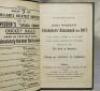 Wisden Cricketers' Almanack 1917. 54th edition. Bound in blue/green quarter boards, lacking original wrappers and first two advertising pages, titles in gilt to spine. Some darkening to top of book page edge otherwise in good condition. Rare war-time edi